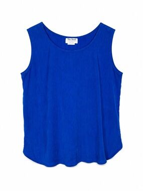 Vintage 80s 90s Toni Marie Sissies Sportswear Blue Sleeveless Blouse Size 18 USA